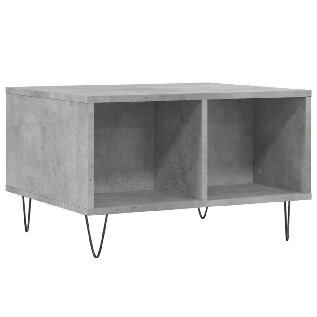 Table basse Gris béton 60x50x36,5 cm Bois d'ingénierie - XIOS