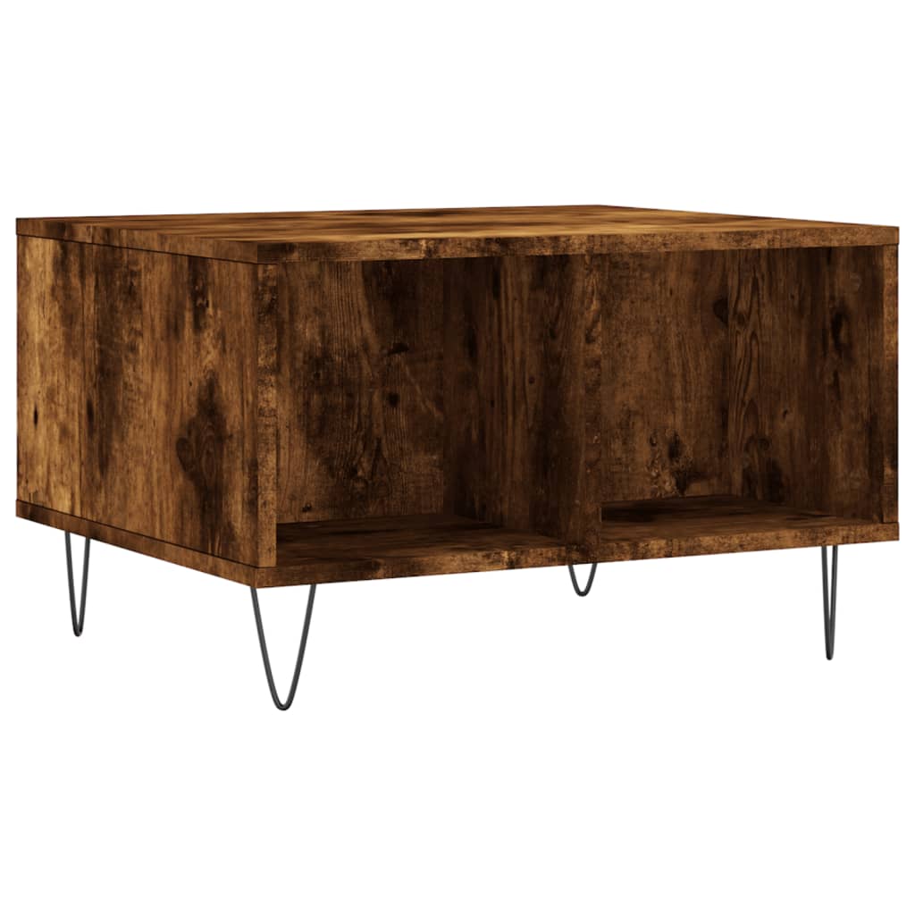 Table basse Chêne fumé 60x50x36,5 cm Bois d'ingénierie - XIOS