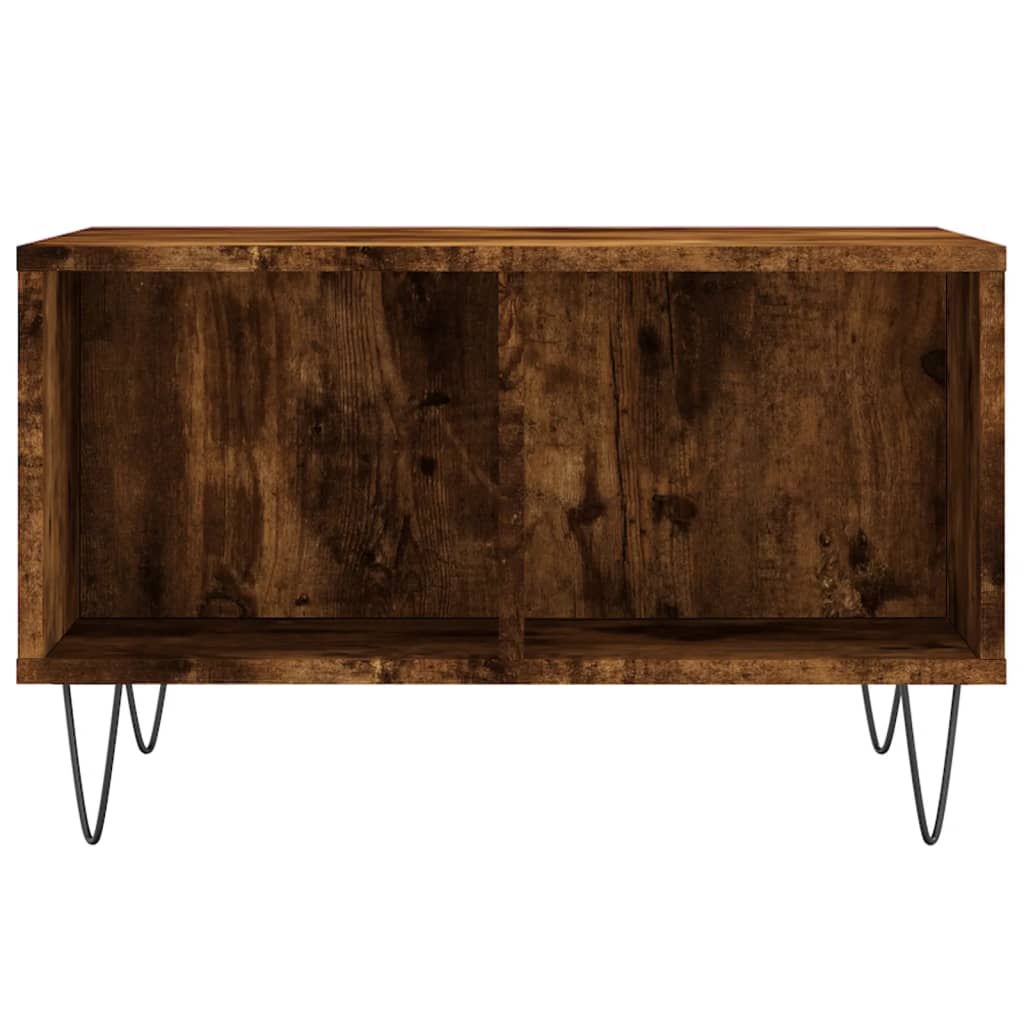 Table basse Chêne fumé 60x50x36,5 cm Bois d'ingénierie - XIOS