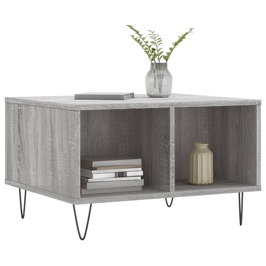 Table basse Sonoma gris 60x50x36,5 cm Bois d'ingénierie - XIOS