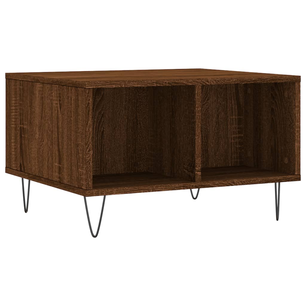 Table basse Chêne marron 60x50x36,5 cm Bois d'ingénierie - XIOS