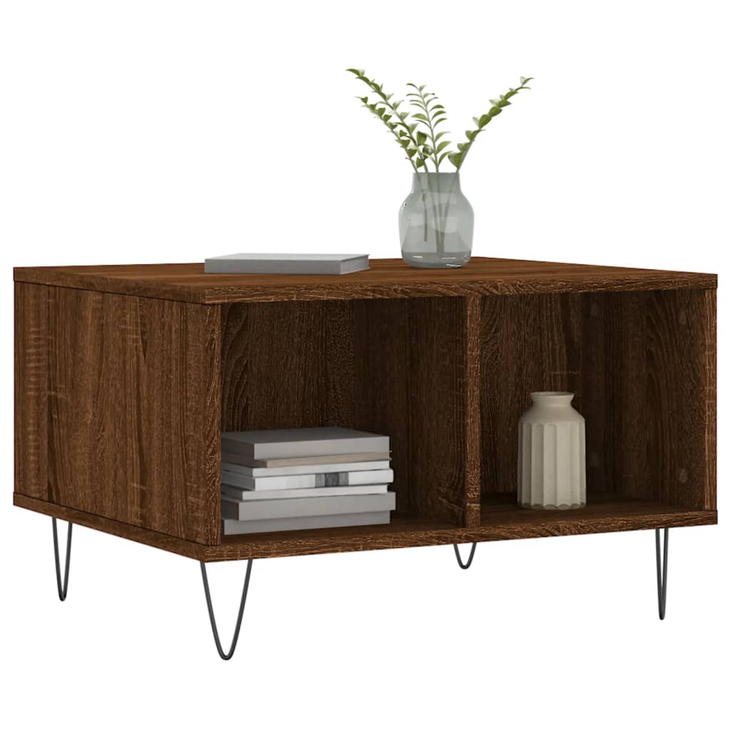 Table basse Chêne marron 60x50x36,5 cm Bois d'ingénierie - XIOS