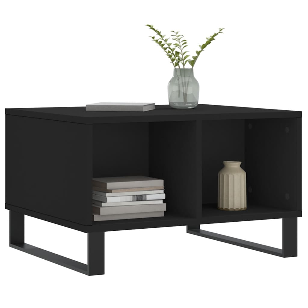 Table basse Noir 60x50x36,5 cm Bois d'ingénierie - XIOS