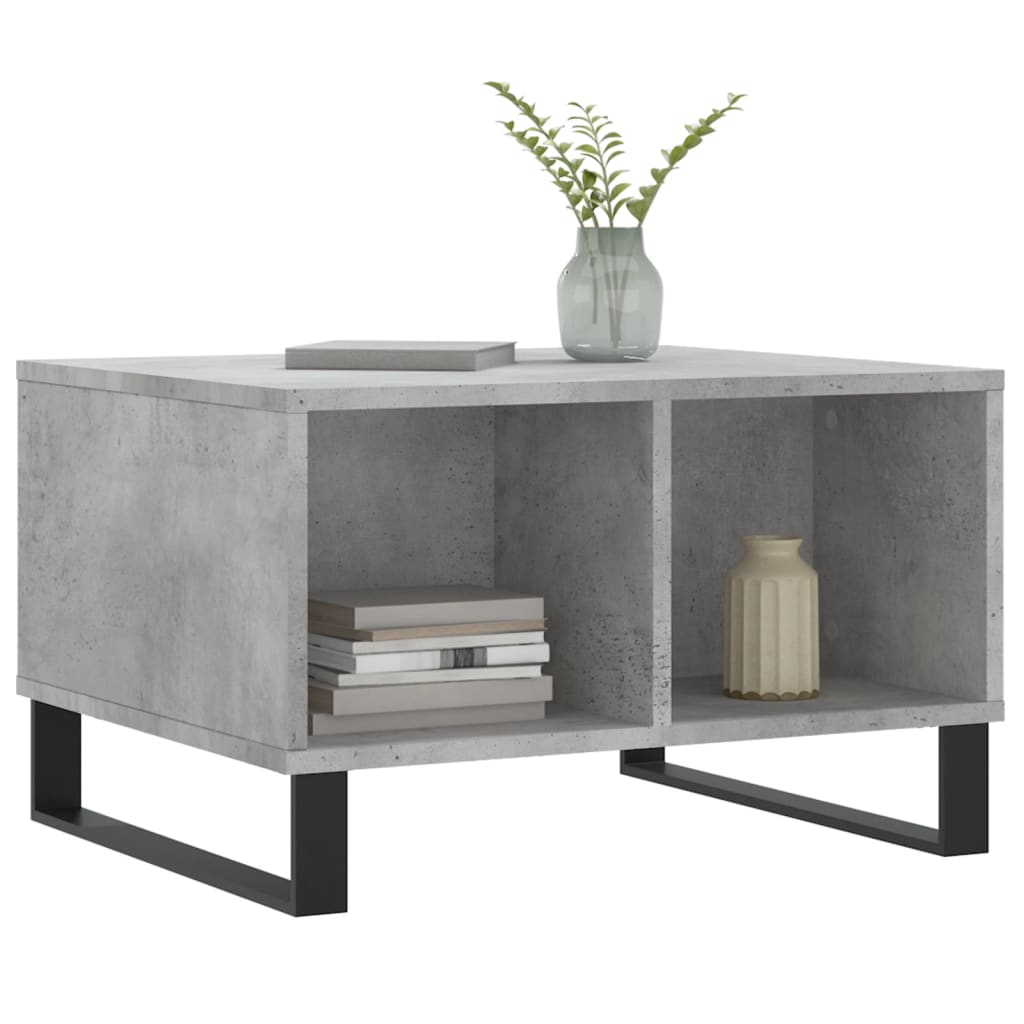Table basse Gris béton 60x50x36,5 cm Bois d'ingénierie - XIOS