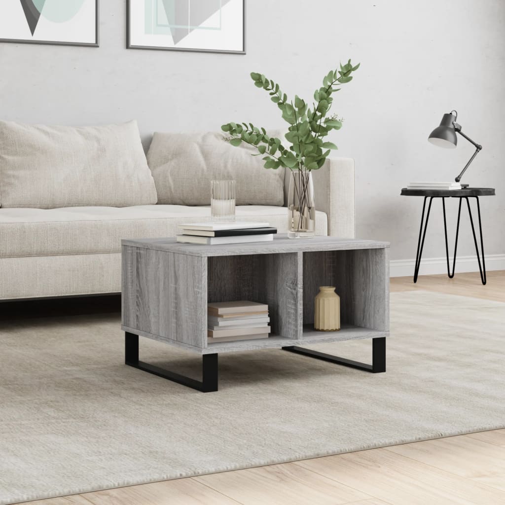 Table basse Sonoma gris 60x50x36,5 cm Bois d'ingénierie - XIOS