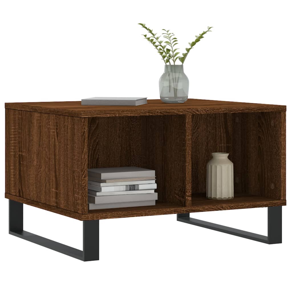 Table basse Chêne marron 60x50x36,5 cm Bois d'ingénierie - XIOS