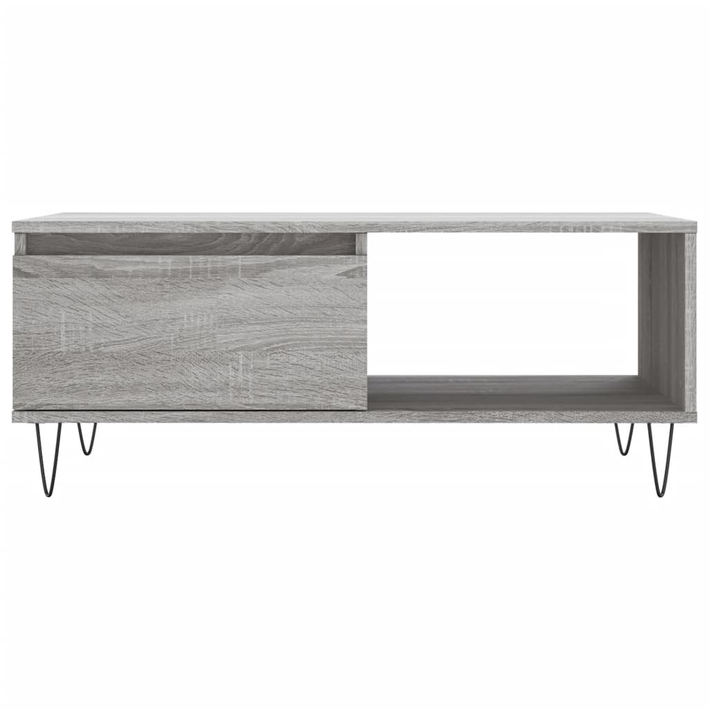 Table basse Sonoma gris 90x50x36,5 cm Bois d'ingénierie - XIOS