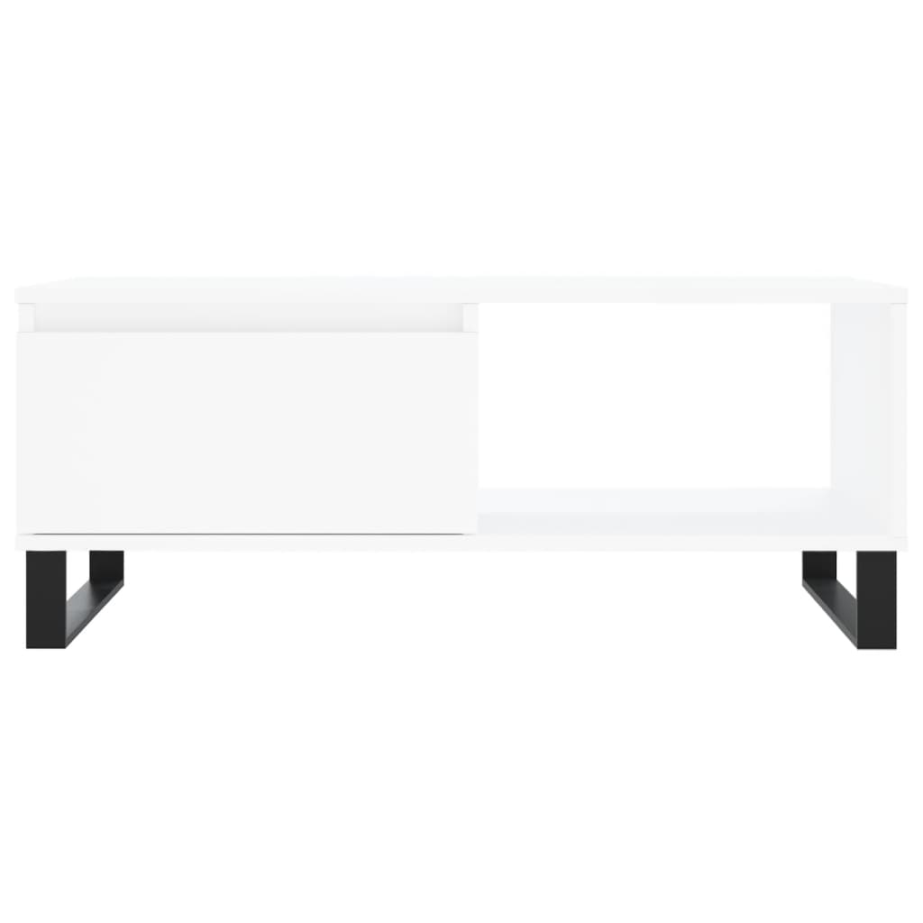 Table basse Blanc 90x50x36,5 cm Bois d'ingénierie - XIOS