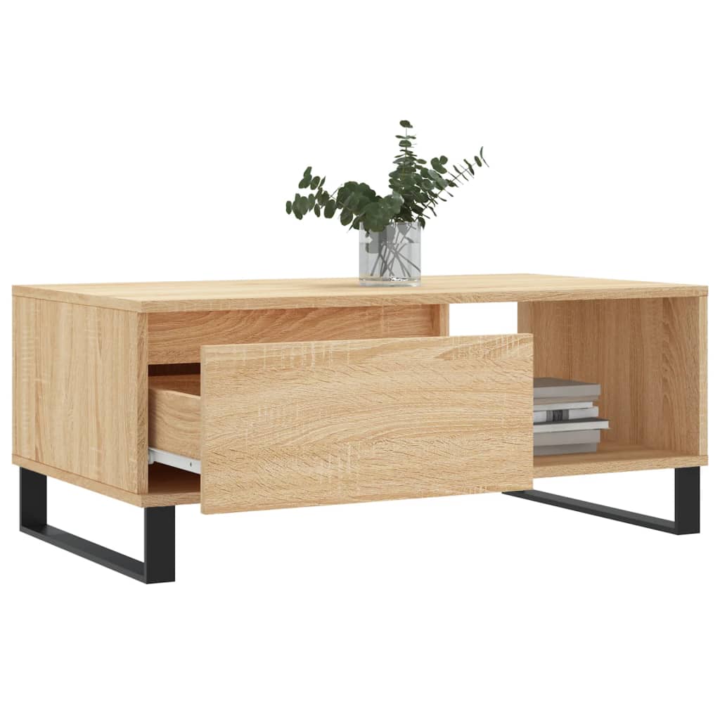 Table basse Chêne sonoma 90x50x36,5 cm Bois d'ingénierie - XIOS