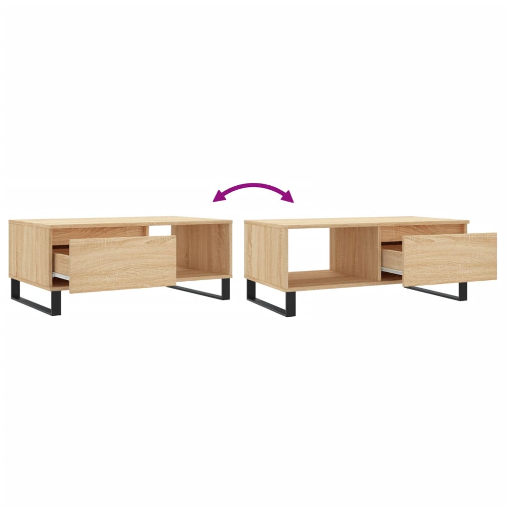 Table basse Chêne sonoma 90x50x36,5 cm Bois d'ingénierie - XIOS