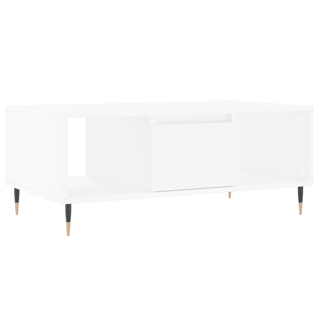 Table basse Blanc 90x50x36,5 cm Bois d'ingénierie - XIOS