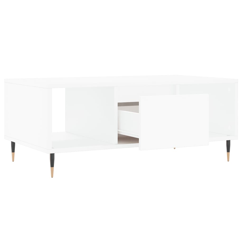 Table basse Blanc 90x50x36,5 cm Bois d'ingénierie - XIOS