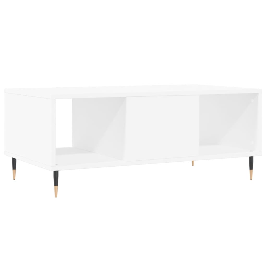 Table basse Blanc 90x50x36,5 cm Bois d'ingénierie - XIOS