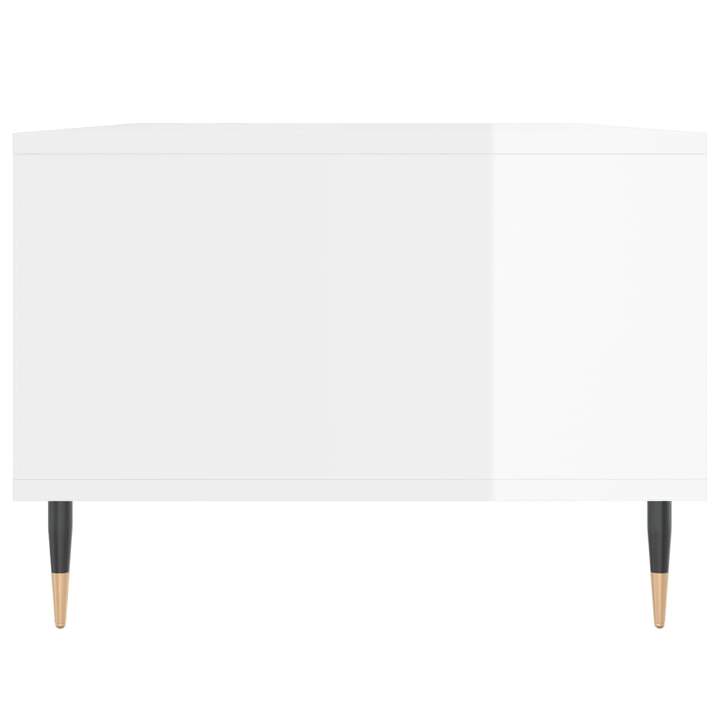 Table basse Blanc brillant 90x50x36,5 cm Bois d'ingénierie - XIOS