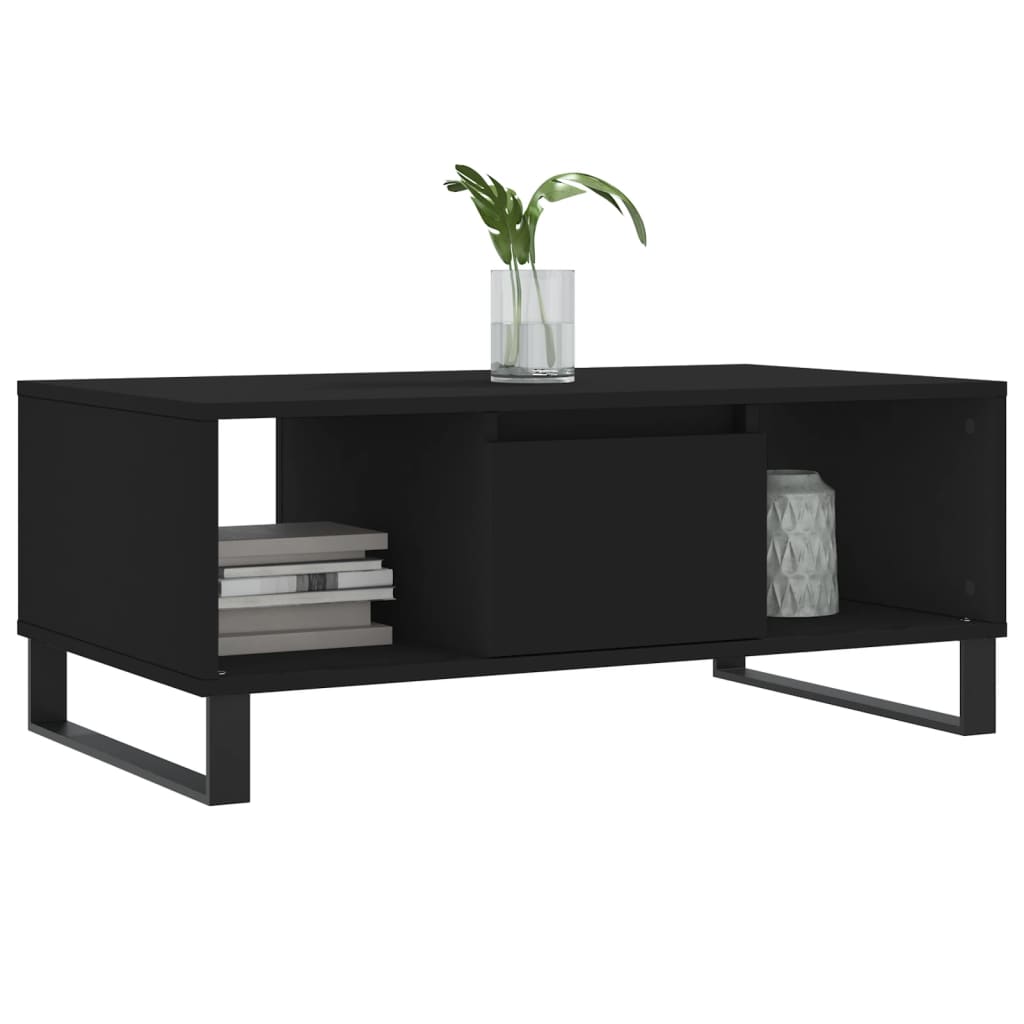 Table basse Noir 90x50x36,5 cm Bois d'ingénierie - XIOS