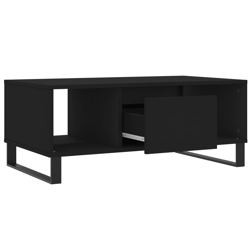 Table basse Noir 90x50x36,5 cm Bois d'ingénierie - XIOS