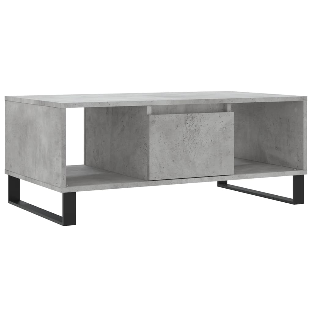 Table basse Gris béton 90x50x36,5 cm Bois d'ingénierie - XIOS