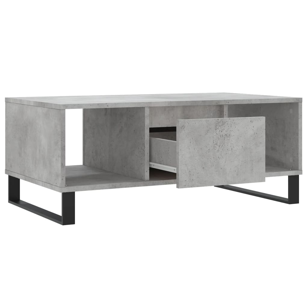 Table basse Gris béton 90x50x36,5 cm Bois d'ingénierie - XIOS