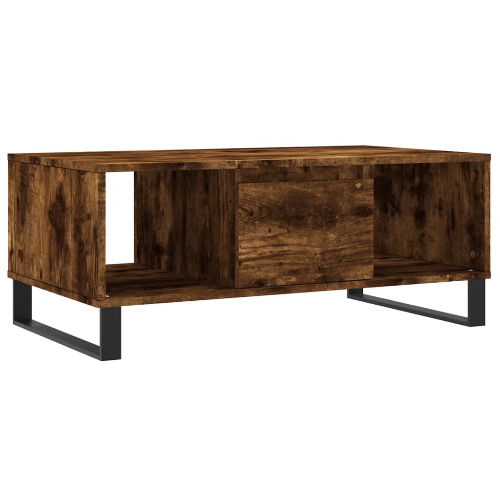 Table basse Chêne fumé 90x50x36,5 cm Bois d'ingénierie - XIOS