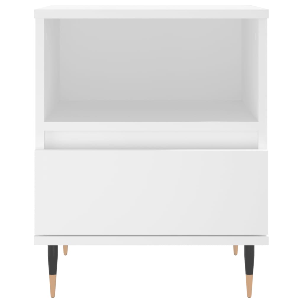 Tables de chevet 2 pcs blanc 40x35x50 cm bois d’ingénierie - XIOS