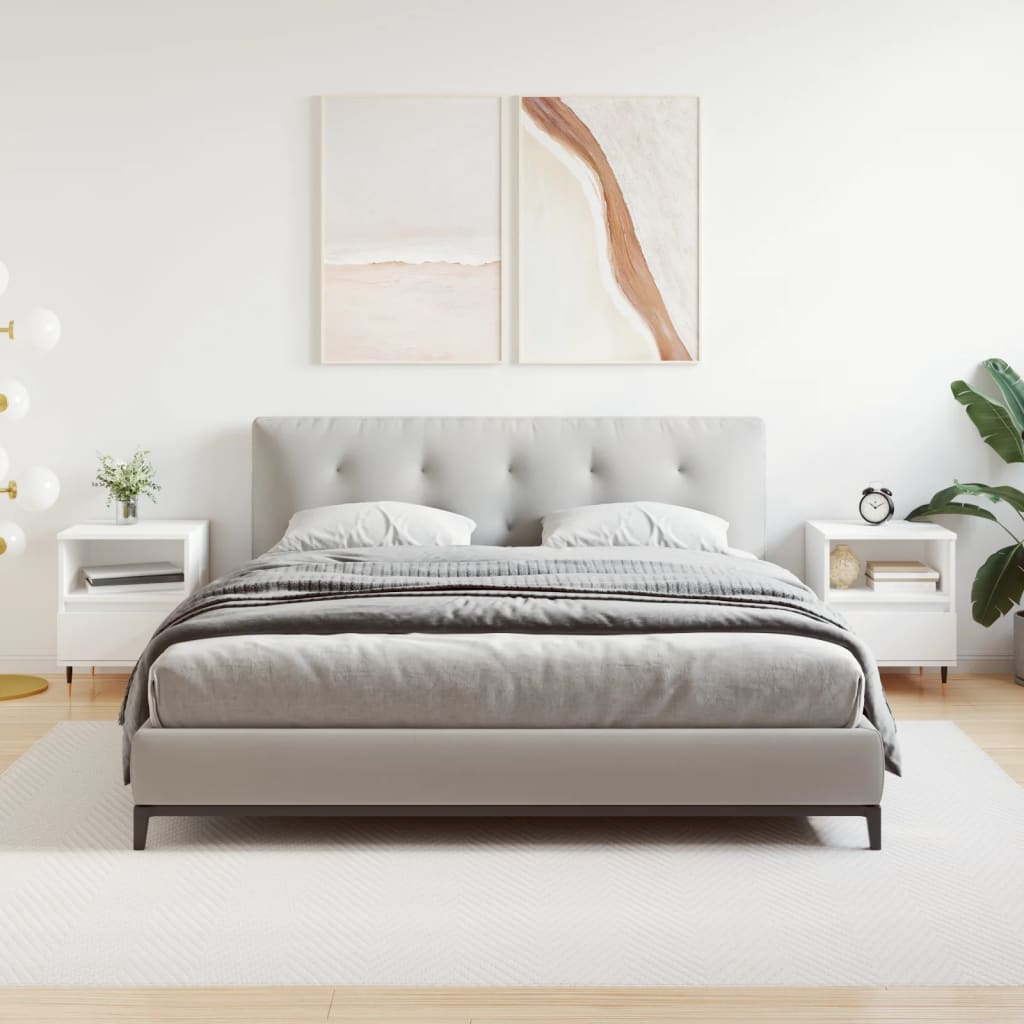 Tables de chevet 2 pcs blanc 40x35x50 cm bois d’ingénierie - XIOS