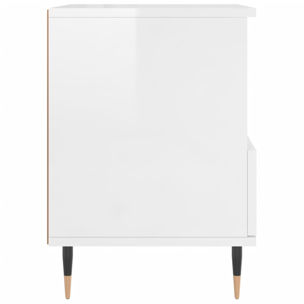 Tables de chevet 2 pcs blanc brillant 40x35x50 cm - XIOS