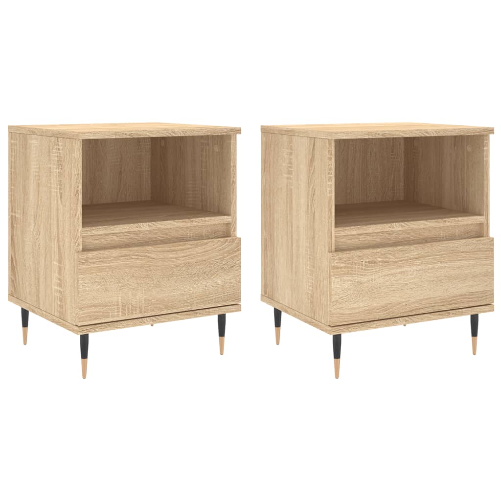 Tables de chevet 2 pcs chêne sonoma 40x35x50 cm bois ingénierie - XIOS