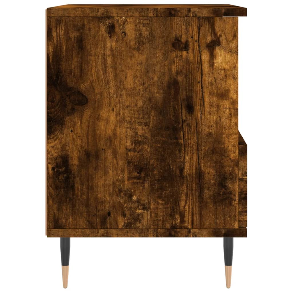 Table de chevet chêne fumé 40x35x50 cm bois d’ingénierie - XIOS
