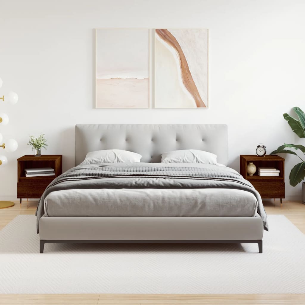 Tables de chevet 2 pcs chêne marron 40x35x50 cm bois ingénierie - XIOS