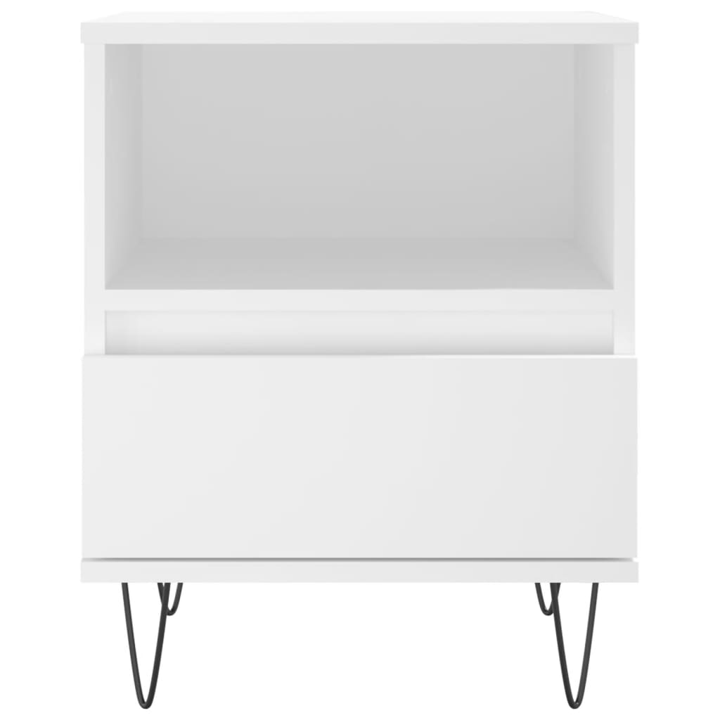 Table de chevet Blanc 40x35x50 cm Bois d’ingénierie - XIOS