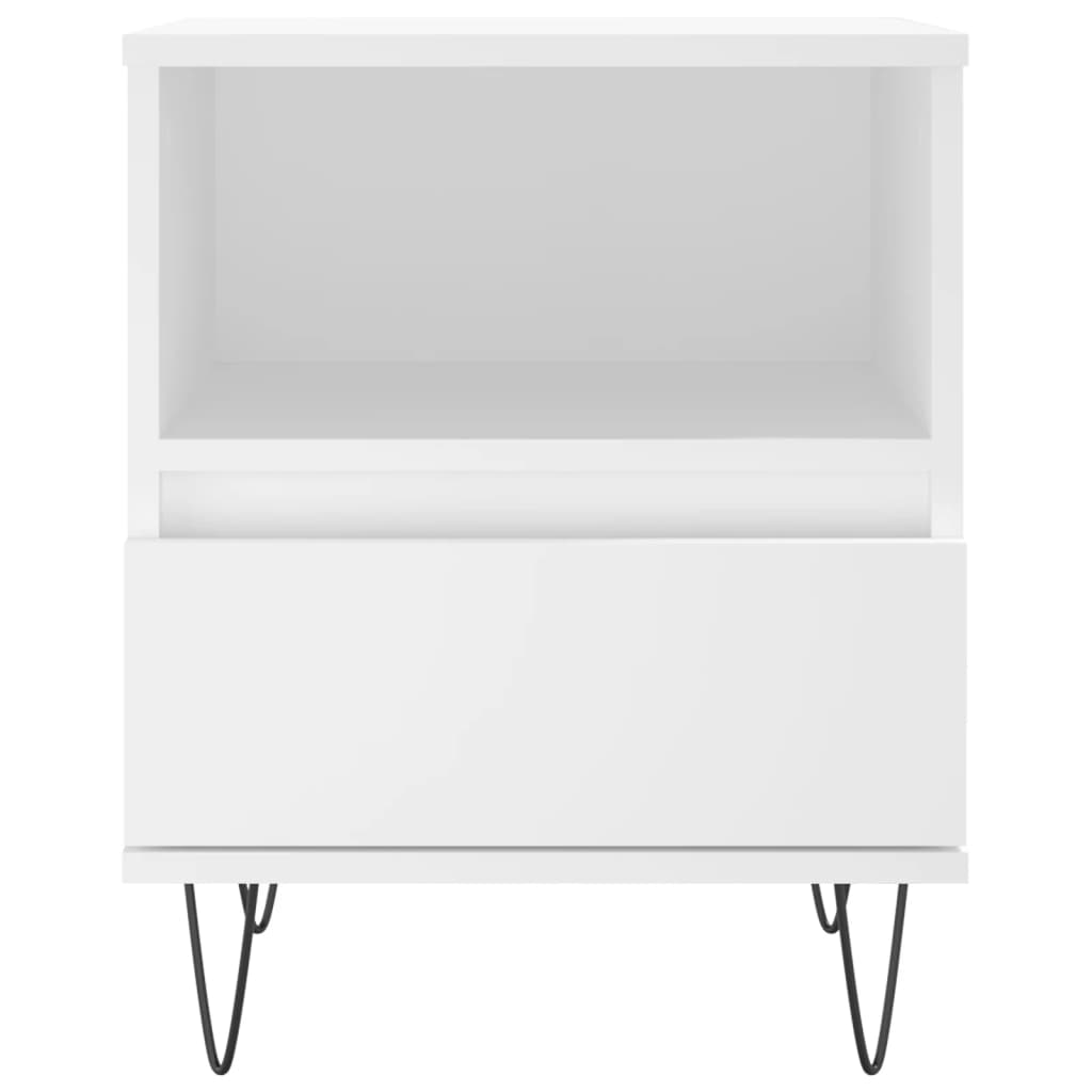 Tables de chevet 2 pcs blanc 40x35x50 cm bois d’ingénierie