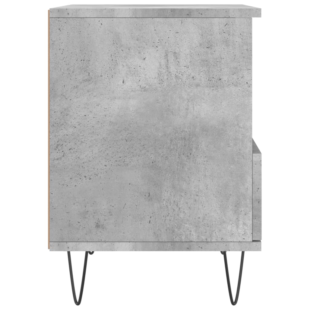 Table de chevet gris béton 40x35x50 cm bois d’ingénierie - XIOS