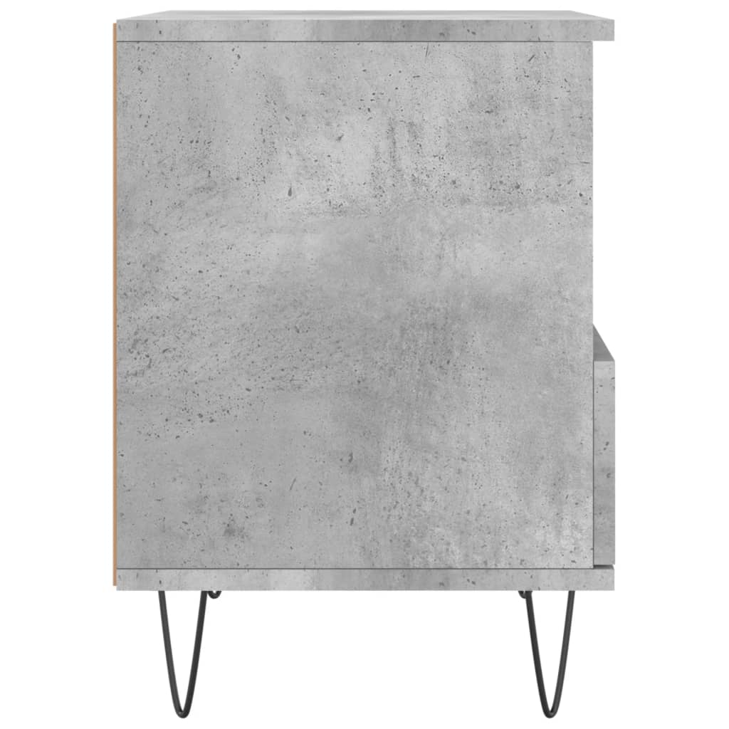 Tables de chevet 2 pcs gris béton 40x35x50 cm bois d’ingénierie - XIOS