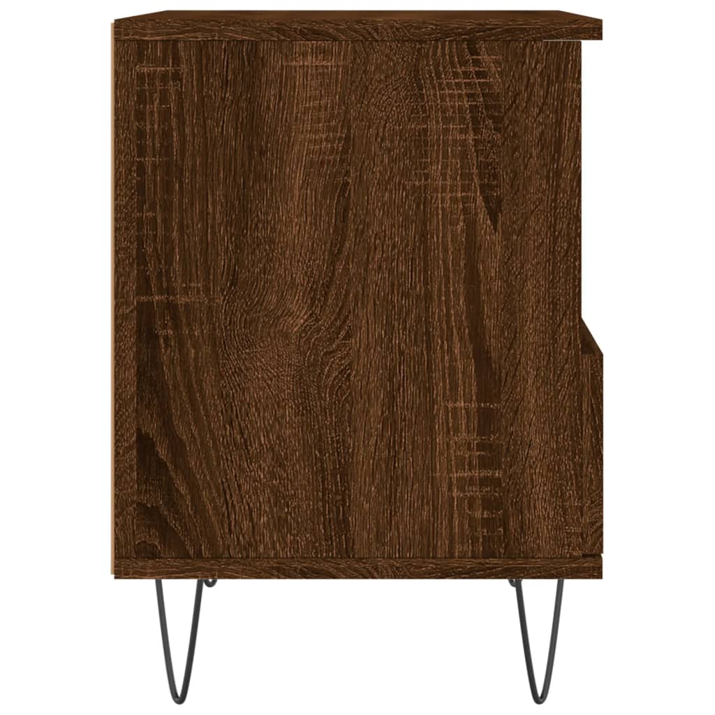 Table de chevet chêne marron 40x35x50 cm bois d’ingénierie - XIOS