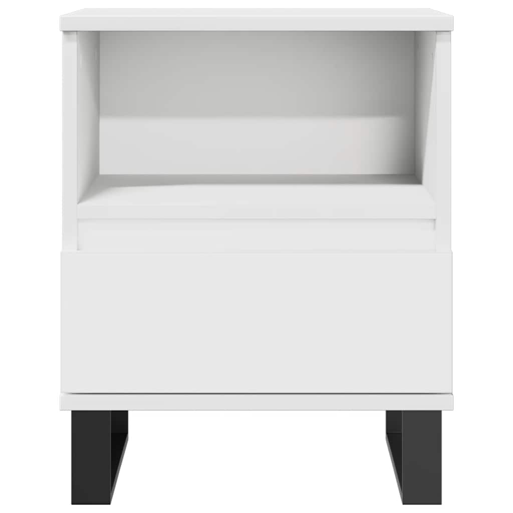 Tables de chevet 2 pcs blanc 40x35x50 cm bois d’ingénierie - XIOS