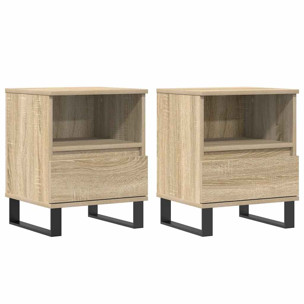Tables de chevet 2 pcs chêne sonoma 40x35x50 cm bois ingénierie - XIOS