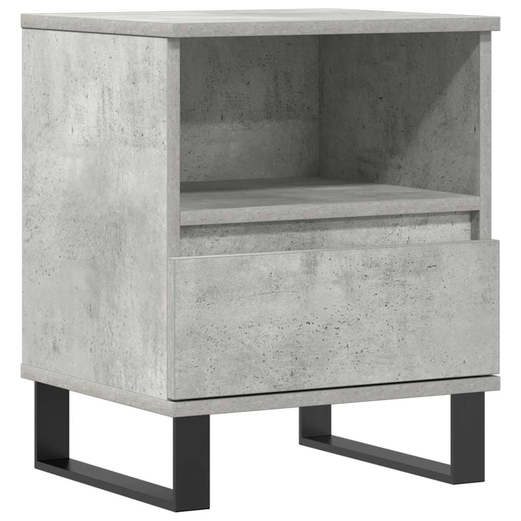 Table de chevet gris béton 40x35x50 cm bois d’ingénierie - XIOS