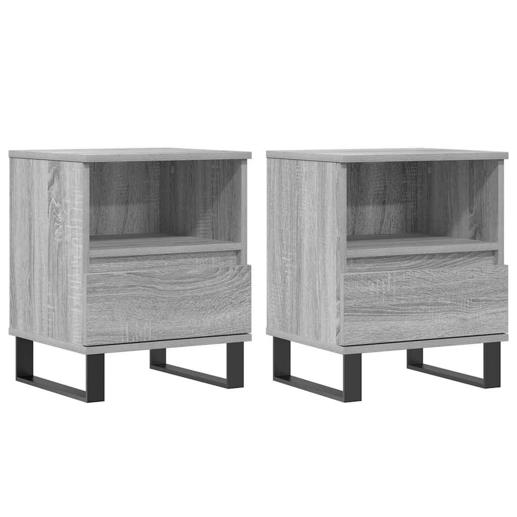 Tables de chevet 2 pcs sonoma gris 40x35x50 cm bois ingénierie - XIOS