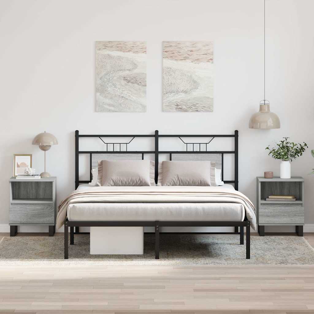 Tables de chevet 2 pcs sonoma gris 40x35x50 cm bois ingénierie - XIOS