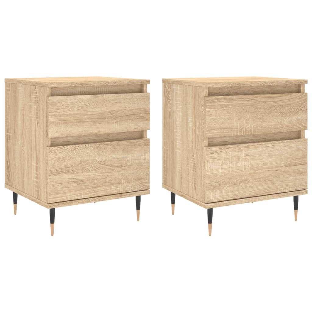 Tables de chevet 2 pcs chêne sonoma 40x35x50 cm bois ingénierie - XIOS