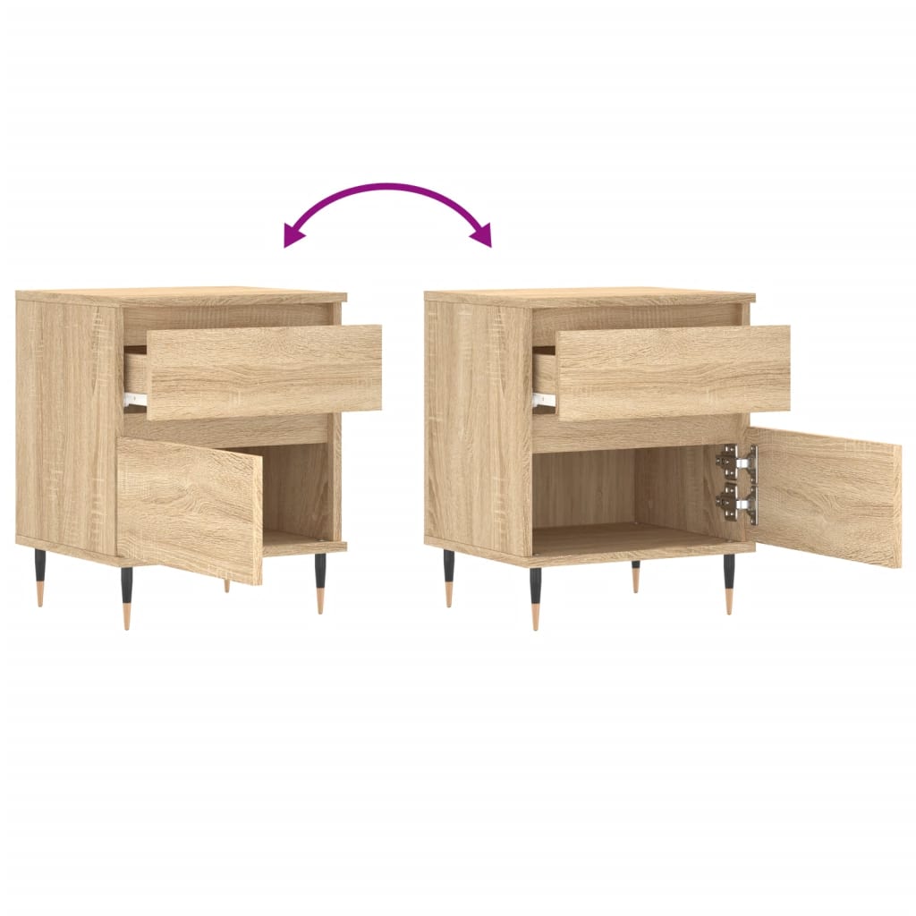 Tables de chevet 2 pcs chêne sonoma 40x35x50 cm bois ingénierie - XIOS