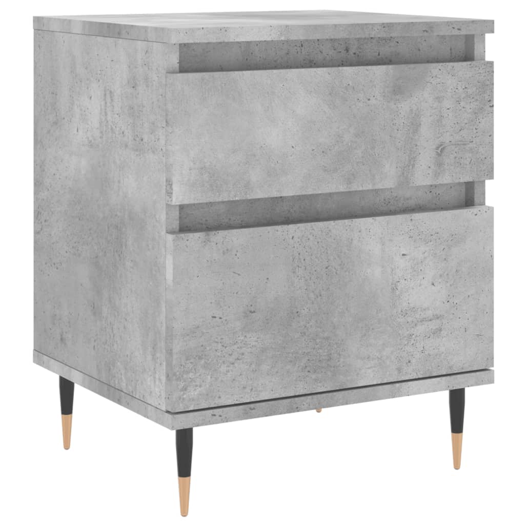 Tables de chevet 2 pcs gris béton 40x35x50 cm bois d’ingénierie - XIOS