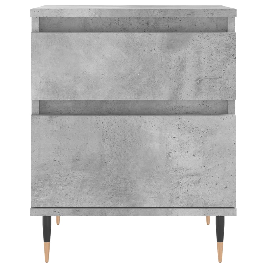 Tables de chevet 2 pcs gris béton 40x35x50 cm bois d’ingénierie - XIOS