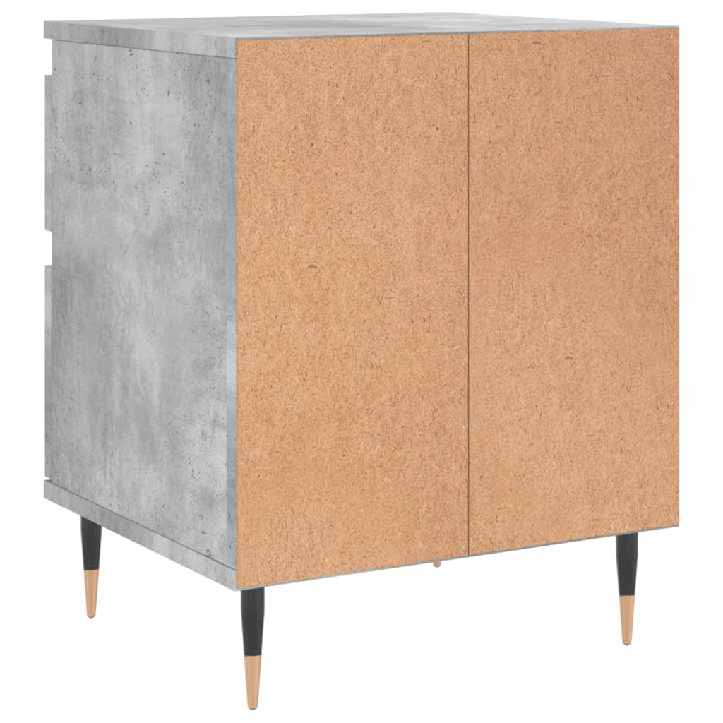 Tables de chevet 2 pcs gris béton 40x35x50 cm bois d’ingénierie - XIOS