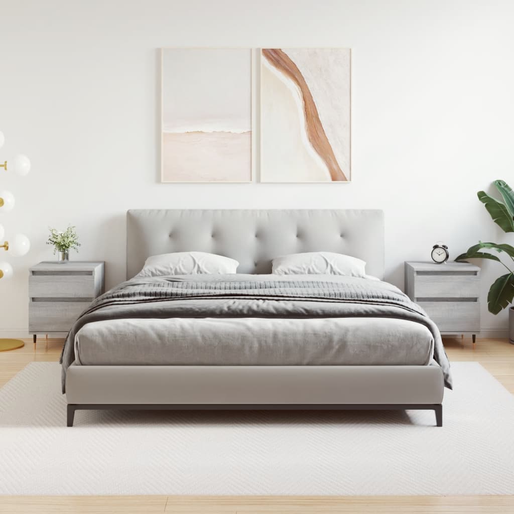 Tables de chevet 2 pcs sonoma gris 40x35x50 cm bois ingénierie - XIOS