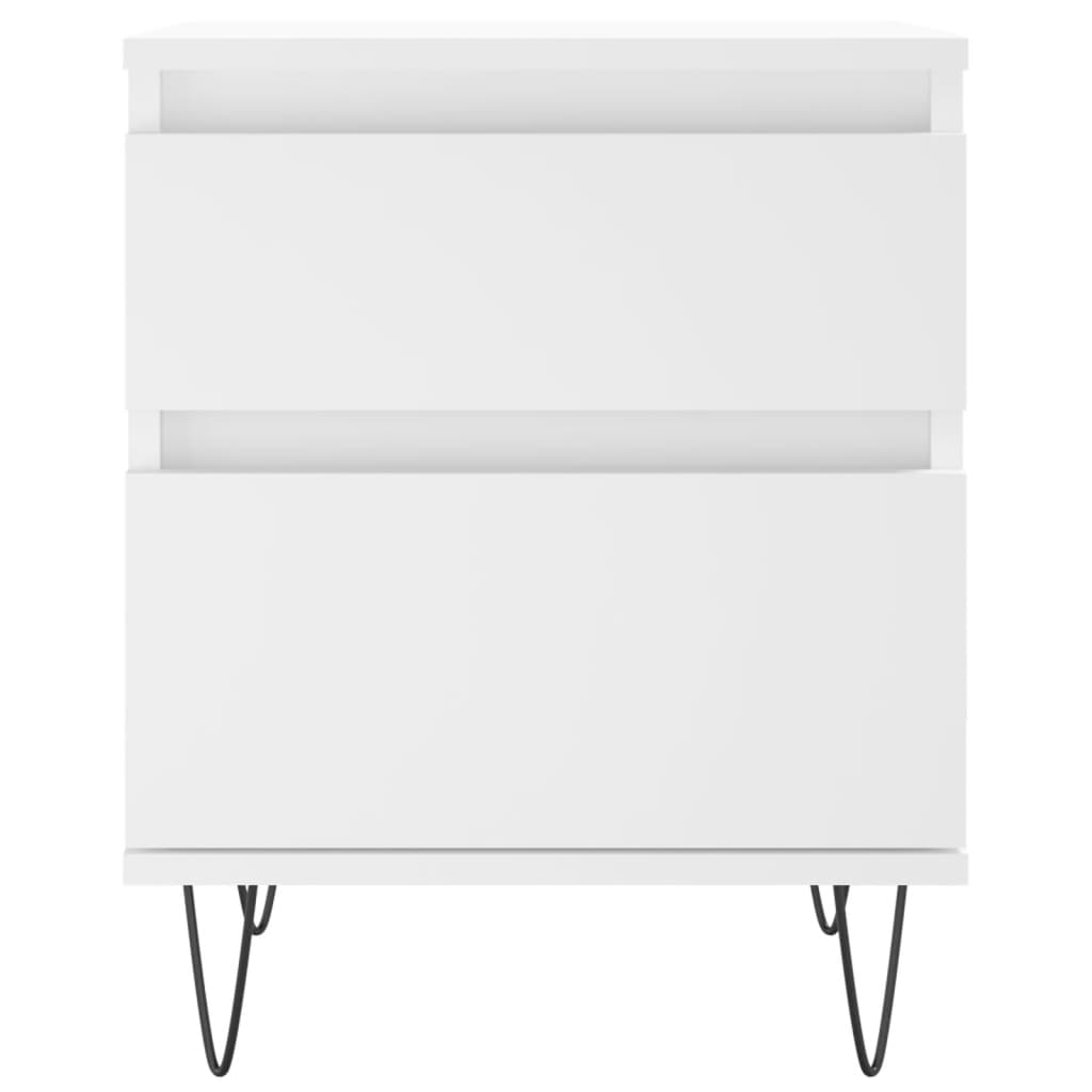 Table de chevet Blanc 40x35x50 cm Bois d’ingénierie - XIOS