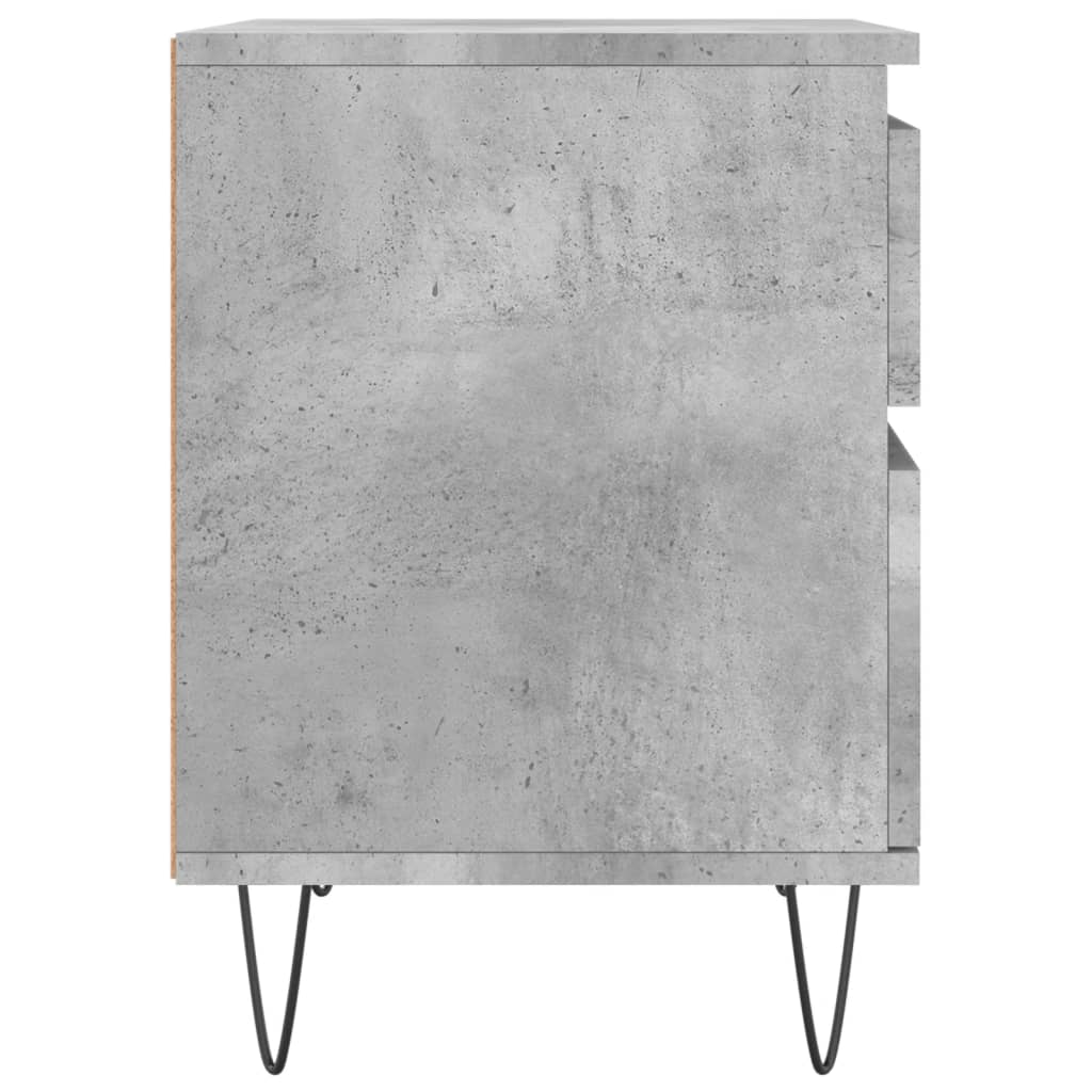 Table de chevet gris béton 40x35x50 cm bois d’ingénierie - XIOS