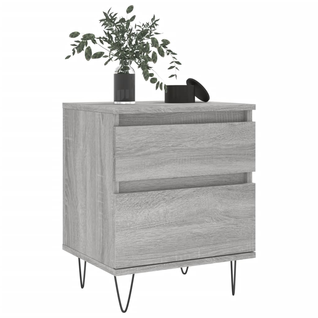 Tables de chevet 2 pcs sonoma gris 40x35x50 cm bois ingénierie - XIOS