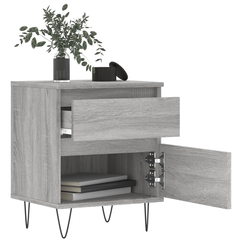 Tables de chevet 2 pcs sonoma gris 40x35x50 cm bois ingénierie - XIOS