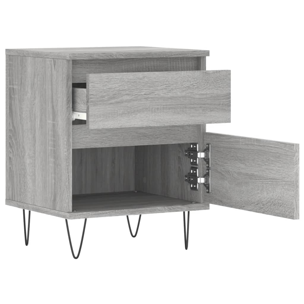 Tables de chevet 2 pcs sonoma gris 40x35x50 cm bois ingénierie - XIOS
